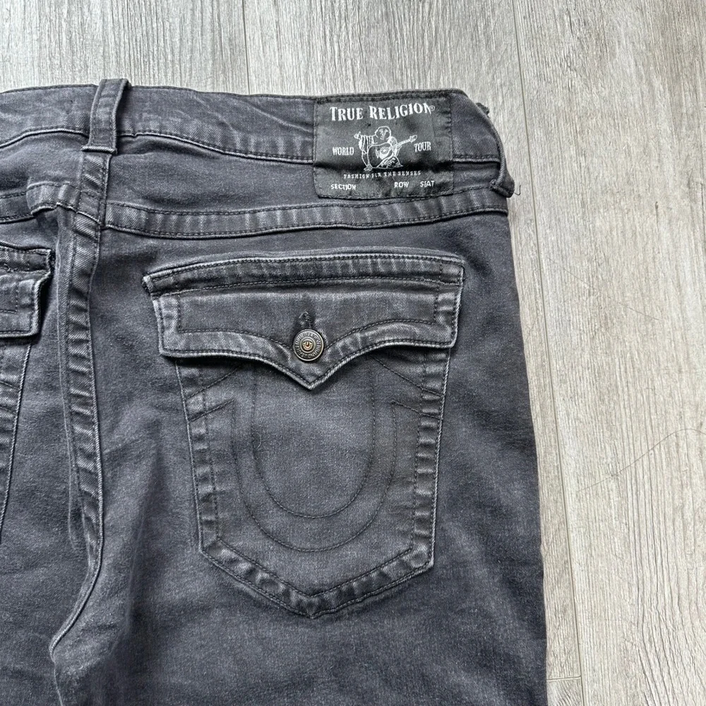 Mens True Religion Black Ricky Denim Shorts Size 40